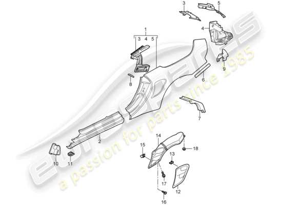 a part diagram from the Porsche 997 T/GT2 parts catalogue