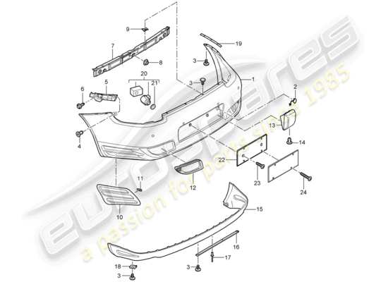 a part diagram from the Porsche 997 T/GT2 parts catalogue