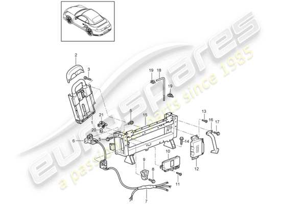 a part diagram from the Porsche 997 T/GT2 parts catalogue