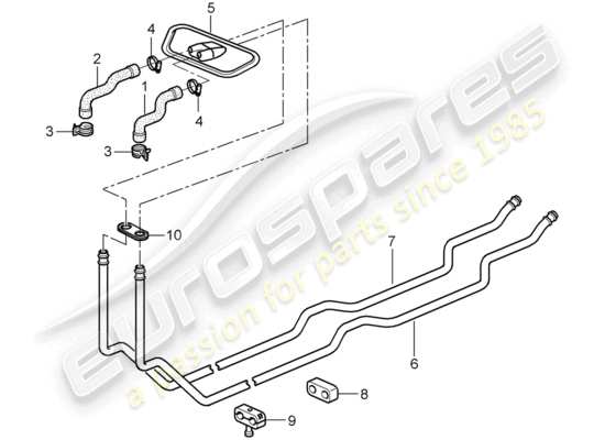 a part diagram from the Porsche 997 T/GT2 parts catalogue