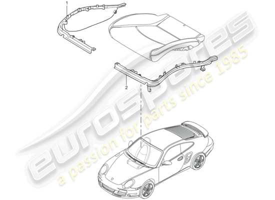 a part diagram from the Porsche 997 T/GT2 (2008) parts catalogue