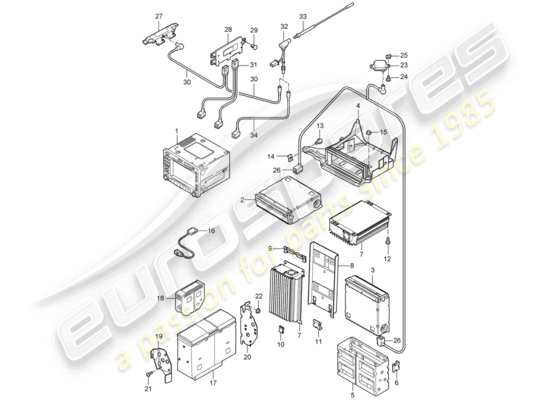 a part diagram from the Porsche 997 T/GT2 parts catalogue