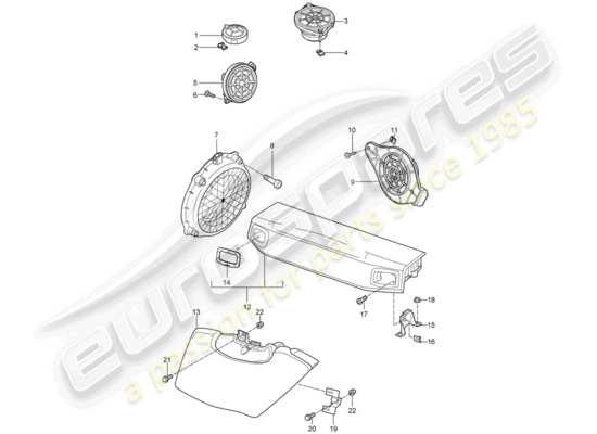 a part diagram from the Porsche 997 T/GT2 parts catalogue