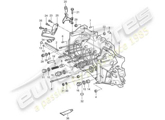 a part diagram from the Porsche 997 T/GT2 parts catalogue