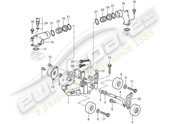 a part diagram from the Porsche 997 T/GT2 parts catalogue