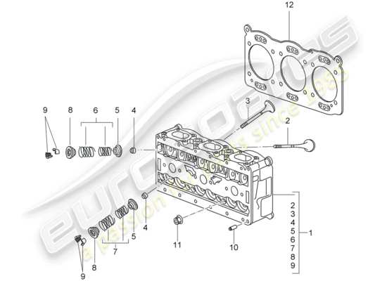 a part diagram from the Porsche 997 T/GT2 parts catalogue