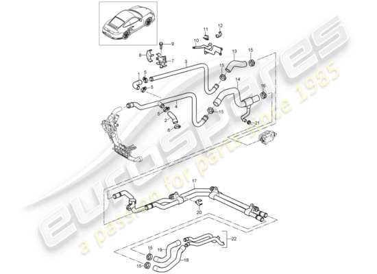 a part diagram from the Porsche 997 T/GT2 parts catalogue