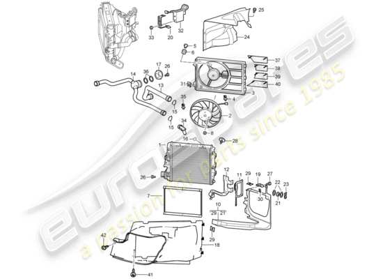 a part diagram from the Porsche 997 T/GT2 parts catalogue