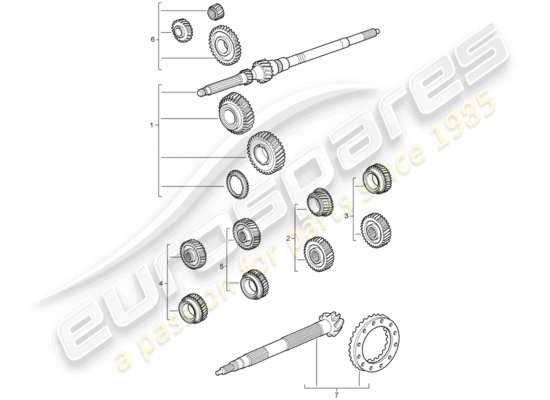 a part diagram from the Porsche 997 T/GT2 parts catalogue