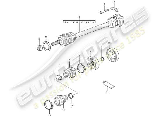 a part diagram from the Porsche 997 T/GT2 parts catalogue