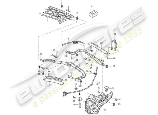 a part diagram from the Porsche 997 T/GT2 parts catalogue