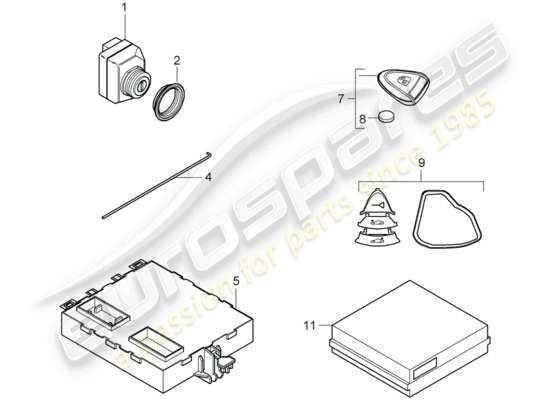 a part diagram from the Porsche 997 T/GT2 parts catalogue