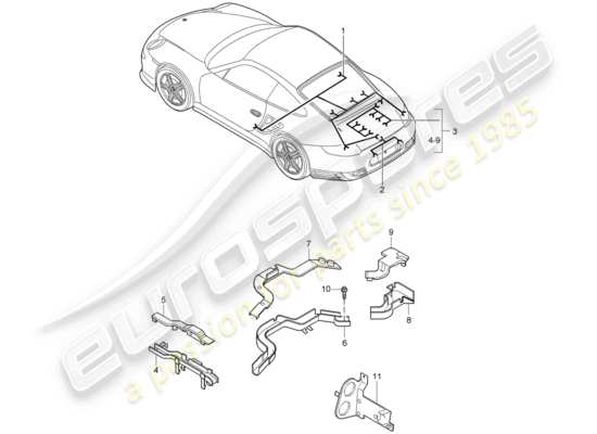 a part diagram from the Porsche 997 T/GT2 parts catalogue