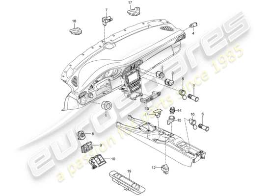 a part diagram from the Porsche 997 T/GT2 parts catalogue