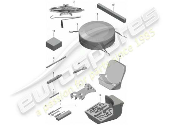 a part diagram from the Porsche Boxster 981 (2012) parts catalogue