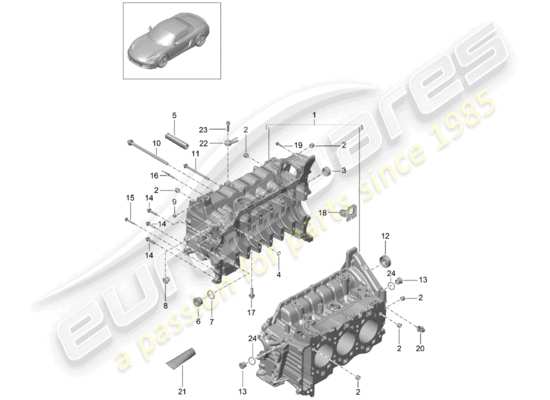 a part diagram from the Porsche Boxster 981 parts catalogue