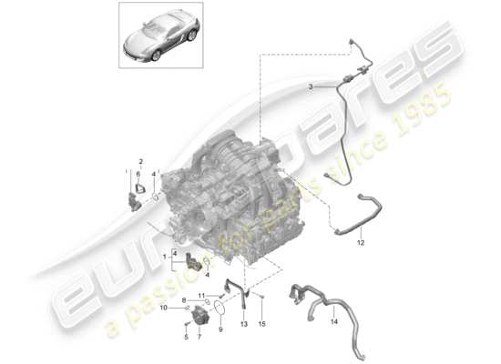 a part diagram from the Porsche Boxster 981 parts catalogue