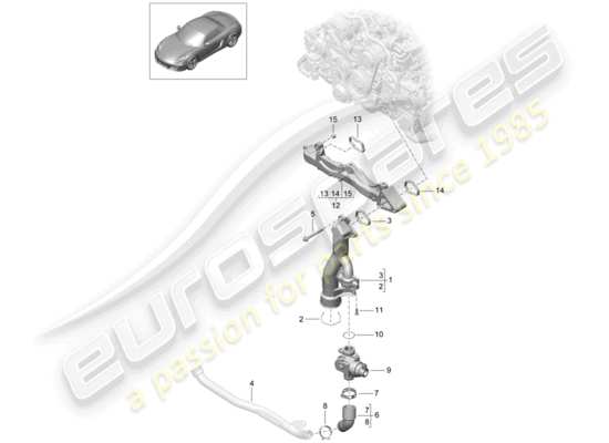 a part diagram from the Porsche Boxster 981 parts catalogue