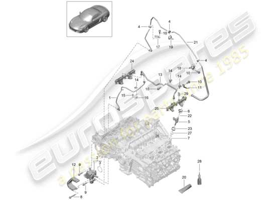 a part diagram from the Porsche Boxster 981 (2012) parts catalogue