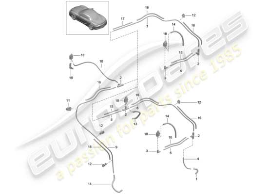 a part diagram from the Porsche Boxster 981 parts catalogue