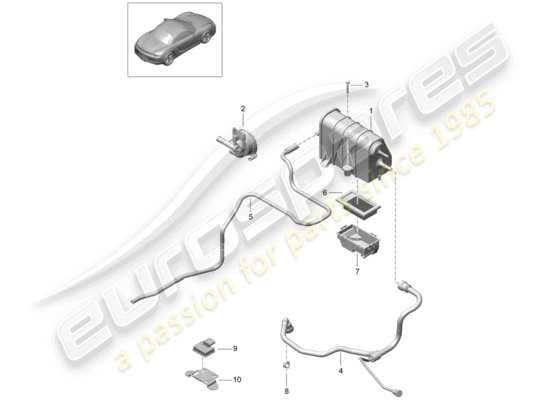 a part diagram from the Porsche Boxster 981 parts catalogue