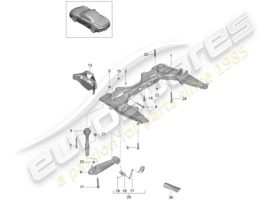 a part diagram from the Porsche Boxster 981 parts catalogue