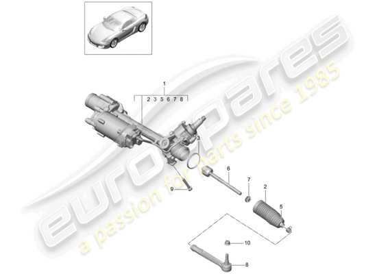 a part diagram from the Porsche Boxster 981 parts catalogue