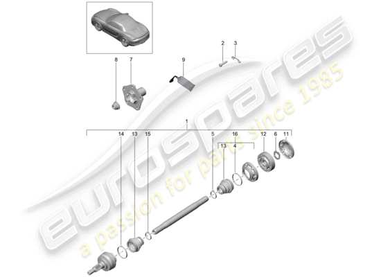 a part diagram from the Porsche Boxster 981 parts catalogue