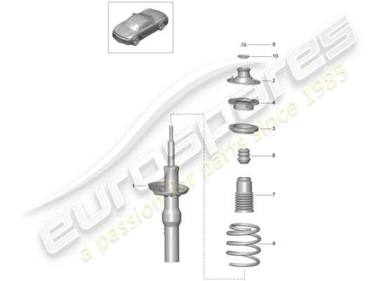 a part diagram from the Porsche Boxster 981 parts catalogue