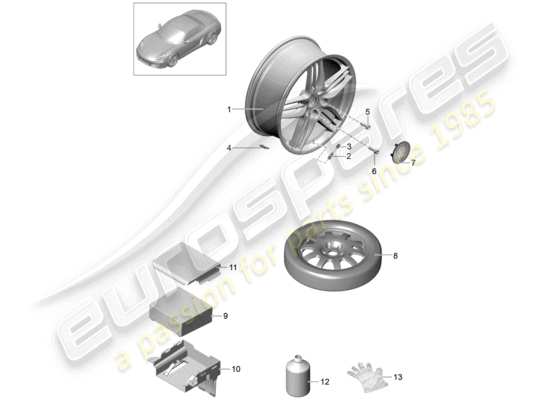 a part diagram from the Porsche Boxster 981 parts catalogue