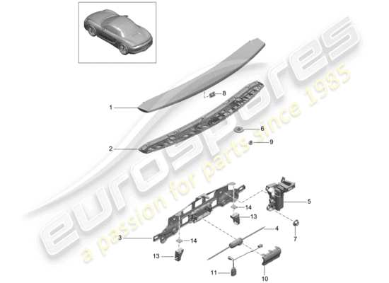 a part diagram from the Porsche Boxster 981 parts catalogue