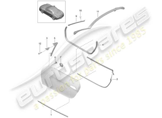 a part diagram from the Porsche Boxster 981 parts catalogue