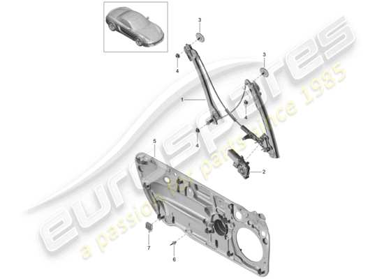 a part diagram from the Porsche Boxster 981 (2012) parts catalogue