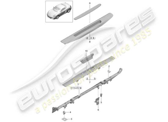 a part diagram from the Porsche Boxster 981 parts catalogue