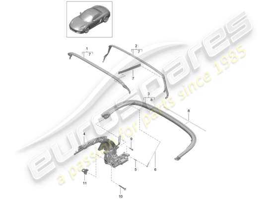 a part diagram from the Porsche Boxster 981 parts catalogue