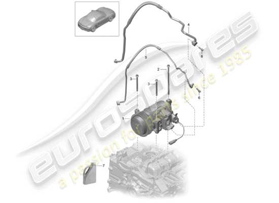 a part diagram from the Porsche Boxster 981 parts catalogue