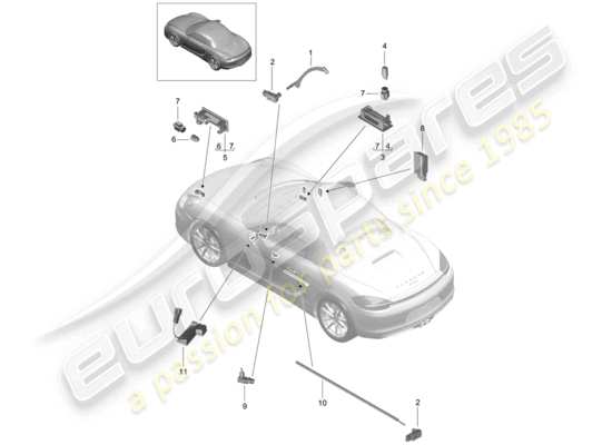 a part diagram from the Porsche Boxster 981 parts catalogue