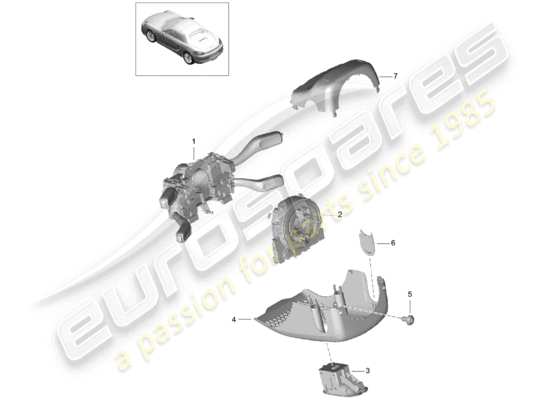 a part diagram from the Porsche Boxster 981 parts catalogue