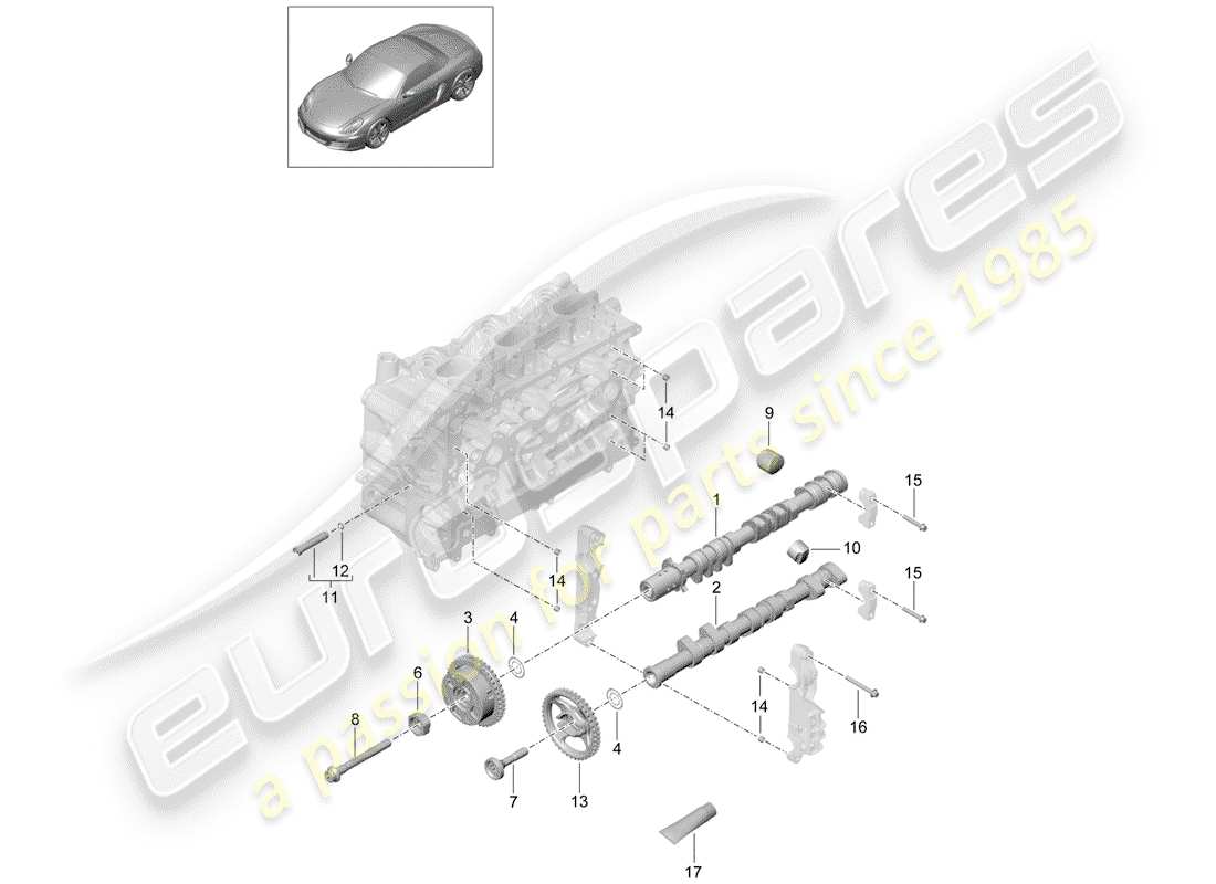 Porsche Boxster 981 (2013) camshaft Part Diagram