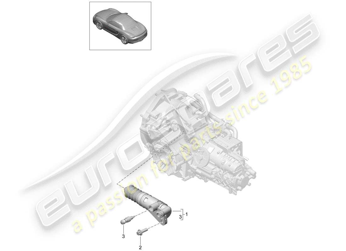 Porsche Boxster 981 (2013) CLUTCH RELEASE Part Diagram