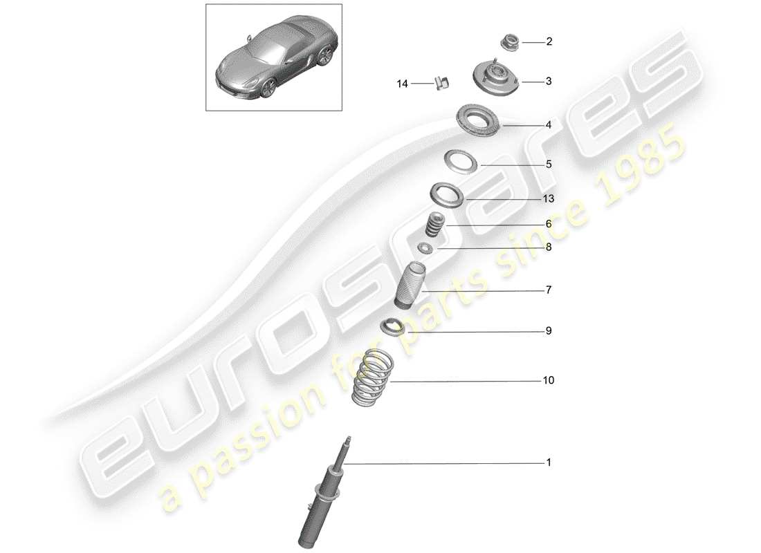 Porsche Boxster 981 (2013) VIBRATION DAMPER Part Diagram
