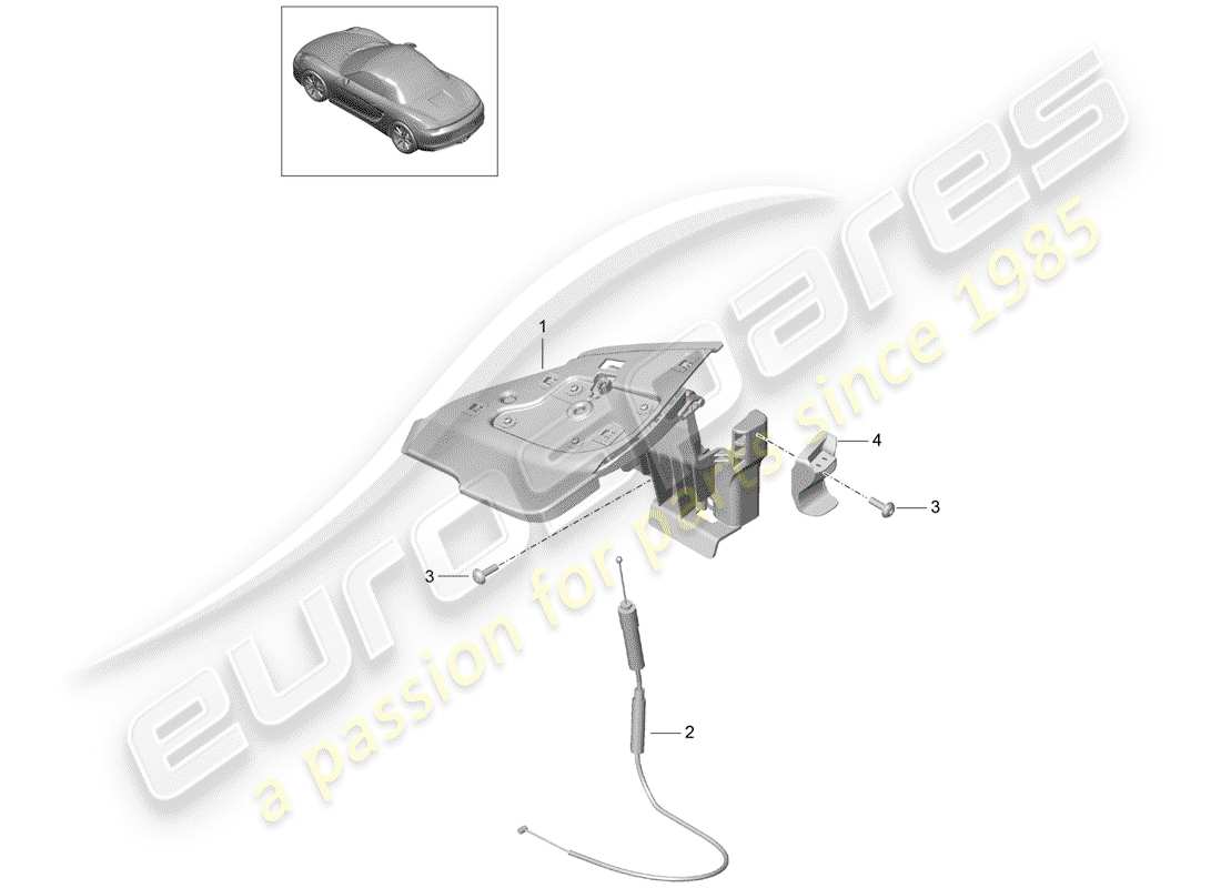Porsche Boxster 981 (2013) flap Part Diagram