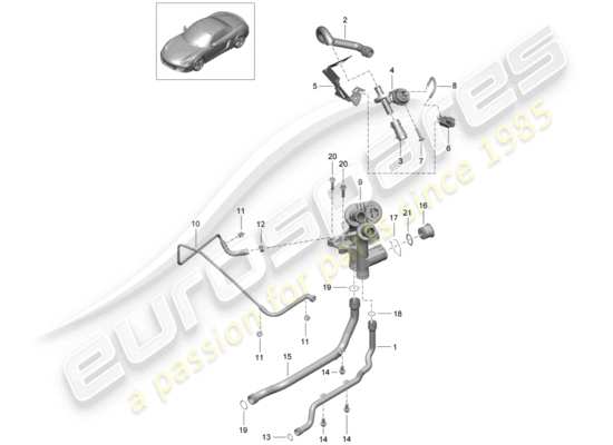 a part diagram from the Porsche Boxster 981 parts catalogue