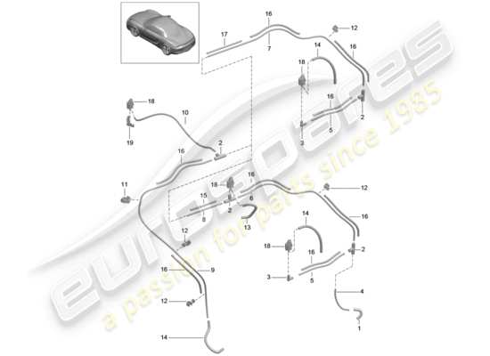 a part diagram from the Porsche Boxster 981 (2013) parts catalogue