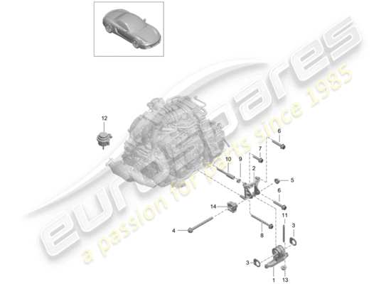 a part diagram from the Porsche Boxster 981 parts catalogue