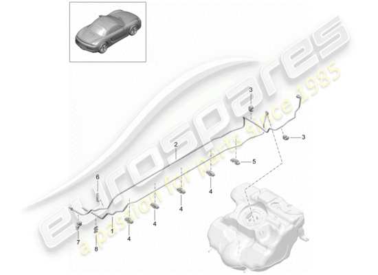 a part diagram from the Porsche Boxster 981 parts catalogue