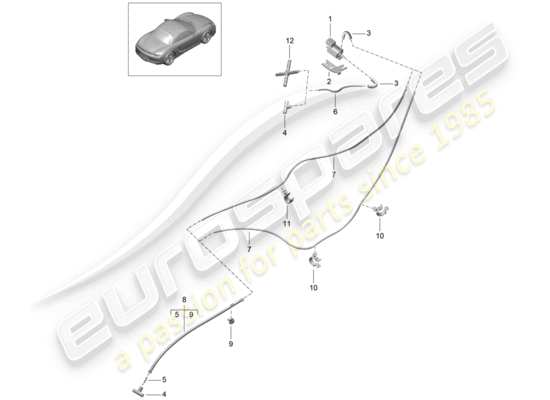 a part diagram from the Porsche Boxster 981 parts catalogue