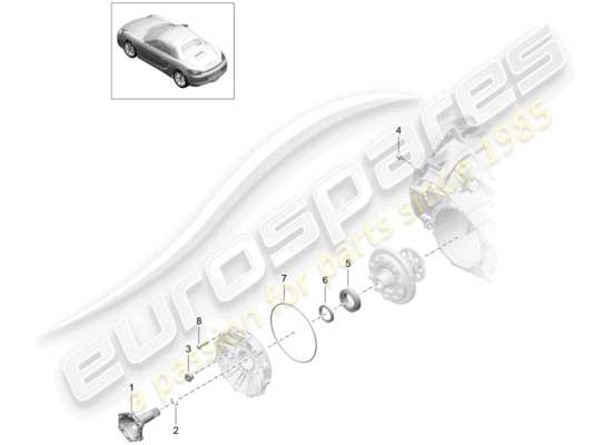 a part diagram from the Porsche Boxster 981 parts catalogue