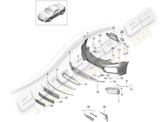 a part diagram from the Porsche Boxster 981 parts catalogue