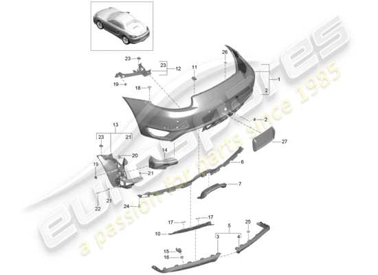 a part diagram from the Porsche Boxster 981 parts catalogue